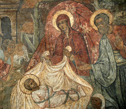 Freska Narozen Kristova, Rusko